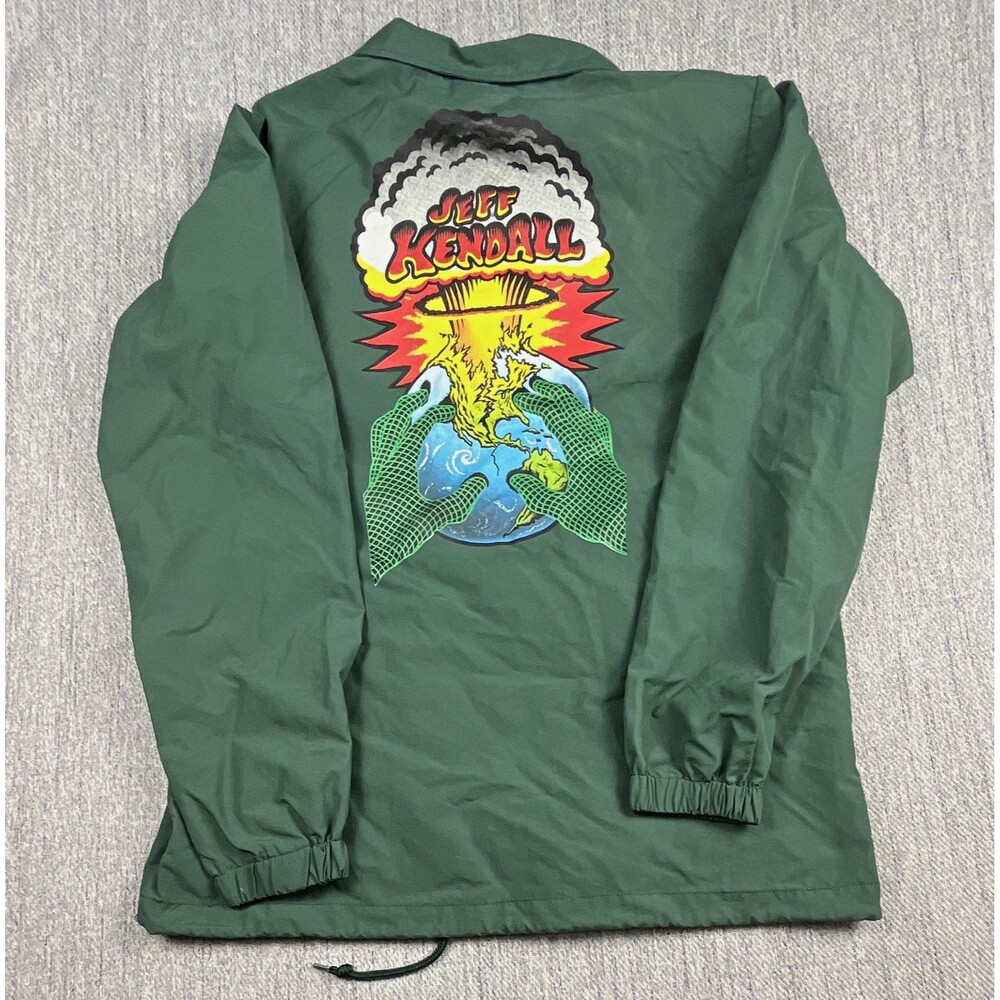Santa Cruz Jeff Kendall Coach Jacket End of the World Green Skate Mens Size M